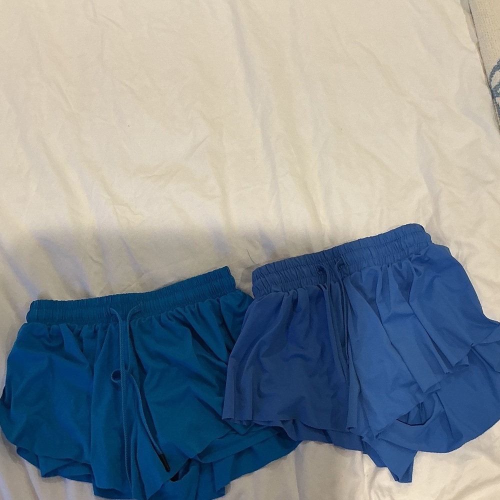 Women's Athletic Shorts in Teal and Blue